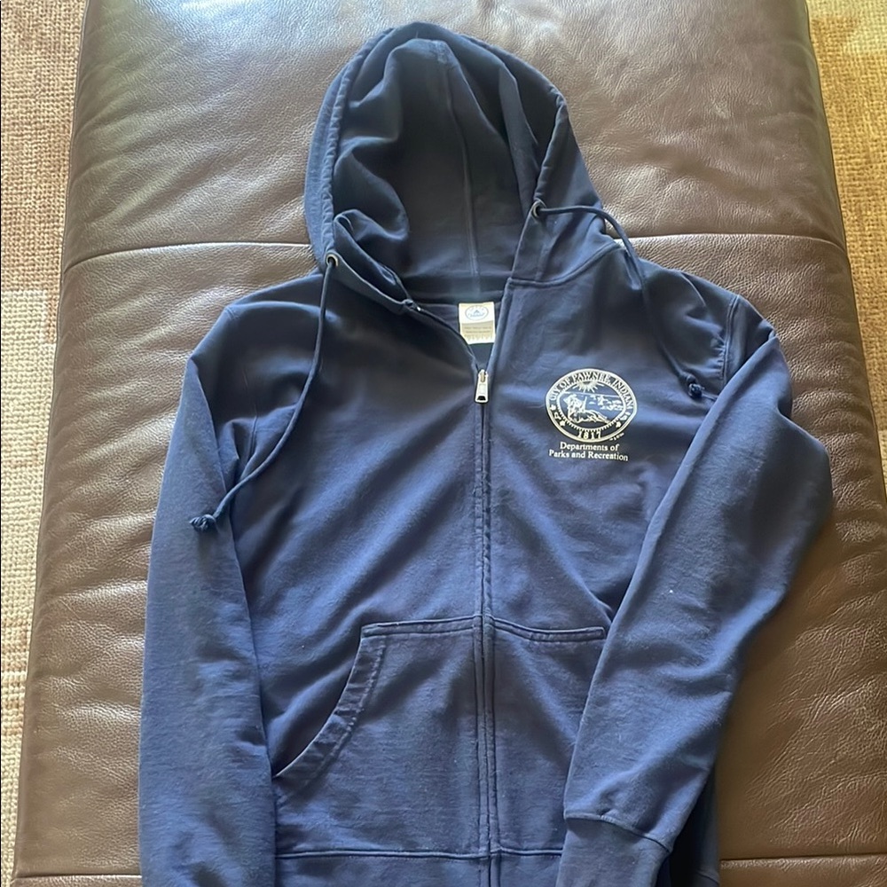 Navy Blue Zip-Up Hoodie